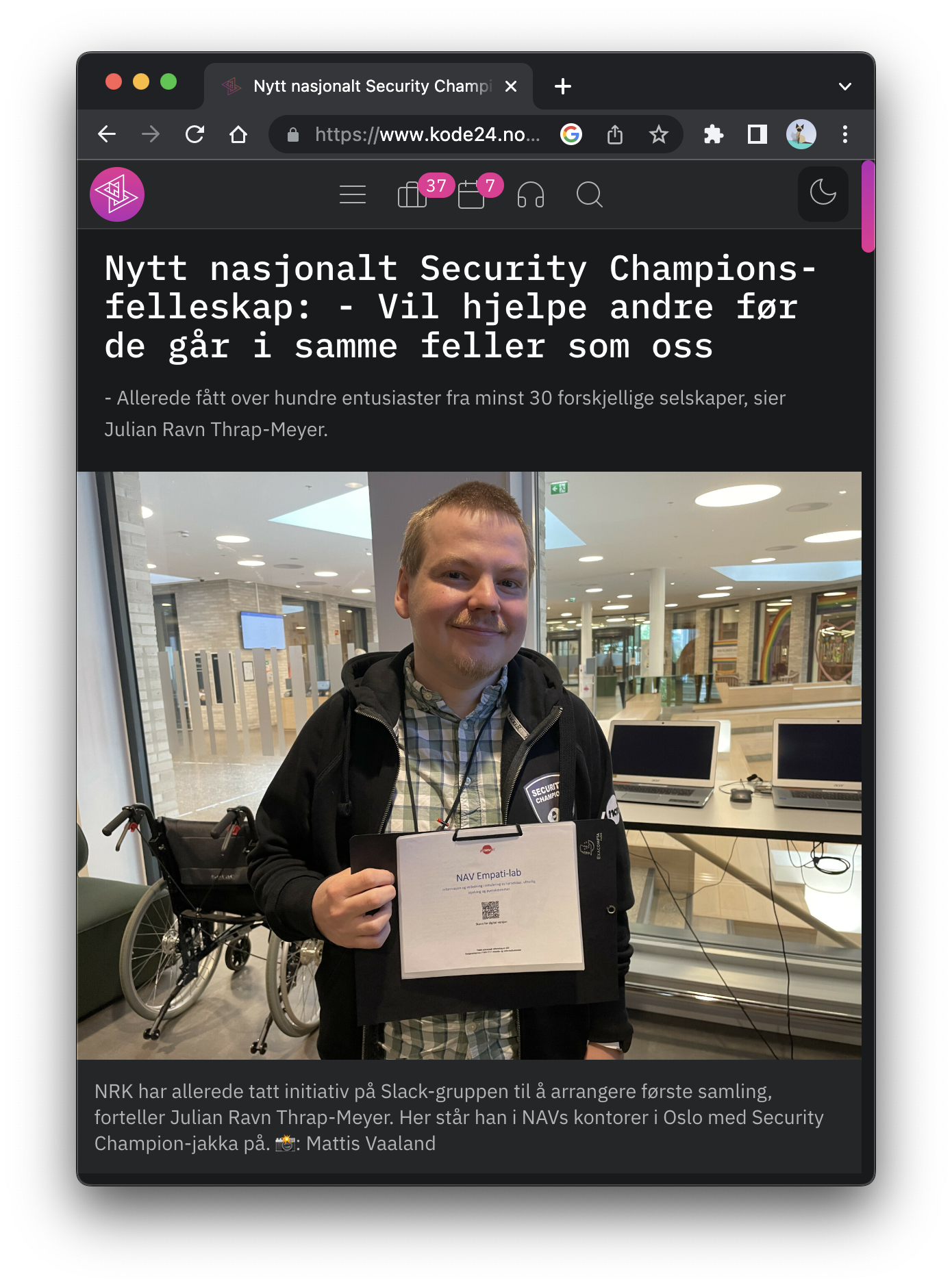Nytt Security Champions-fellesskap